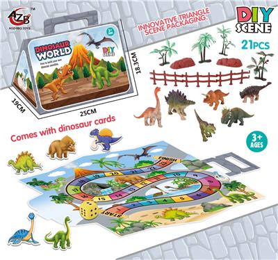 Puzzle scene dinosaur DIY set - OBL879956