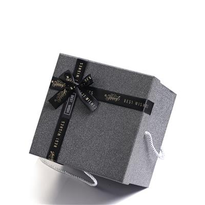 BOW BRIGHT GREY GIFT BOX - OBL880198