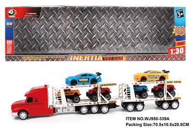 INERTIA TRACTOR TOWING 4 PICKUP TRUCKS AND 2 RACING CARS - OBL880442