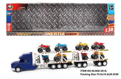 INERTIAL TRACTOR-TRAILER TOWS 8 BEACH BIKES - OBL880452