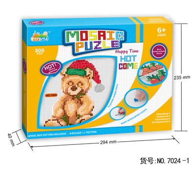 CHRISTMAS BEAR MOSAIC - OBL880640