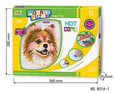 POMERANIAN SILK DOG MOSAIC - OBL880663