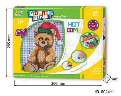CHRISTMAS BEAR MOSAIC - OBL880671