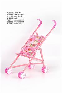 铁制婴儿推车梅红 - OBL881002