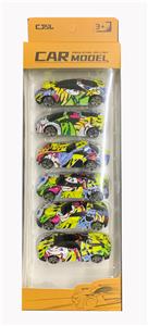 6 GRAFFITI RACING CARS - OBL881396