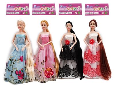 THE NEW HIGH-END 11.5-INCH SOLID LONG-HAIRED JOINT PRINCESS DRESS BARBIE - OBL881508