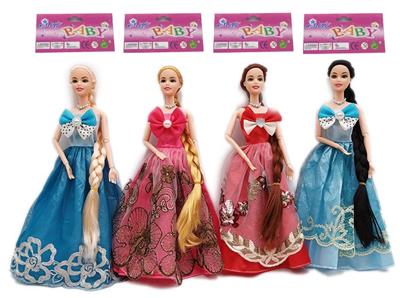 THE NEW HIGH-END 11.5-INCH SOLID LONG-HAIRED JOINT PRINCESS DRESS BARBIE - OBL881515