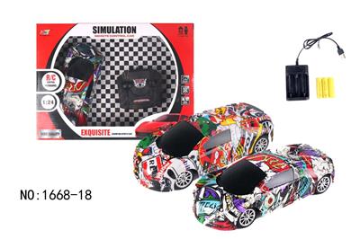 4通涂鸦法布加迪遥控车 - OBL881595