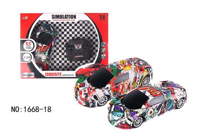 4通涂鸦法布加迪遥控车 - OBL881596