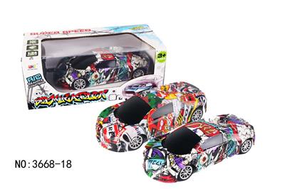 4-WAY REMOTE CONTROL GRAFFITI BUGATTI RACING CAR - OBL881728