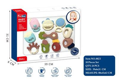 欧美色婴儿摇铃（10件套） - OBL882017