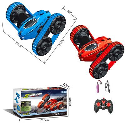 STUNT TWIST ARM TRACKED VEHICLE (WITH LIGHT BUT WITHOUT MUSIC) MIXED RED AND BLUE - OBL882203