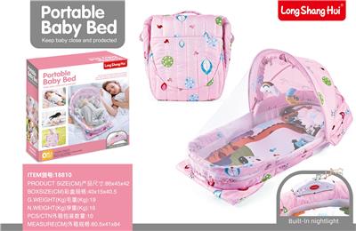 CRIB IN BED FULL SURROUND EXTENDED VERSION AND HANGING PARTS AND MOSQUITO NET WITH LIGHTING AND MUSIC - OBL882229