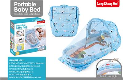 CRIB IN BED FULL SURROUND EXTENDED VERSION AND HANGING PARTS AND MOSQUITO NET WITH LIGHTING AND MUSIC - OBL882230