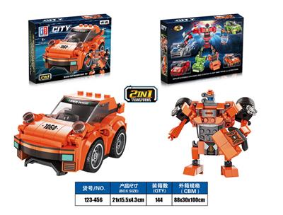 PUZZLE CITY BUILDING BLOCK DOUBLE RETURN PORSCHE 911 SPORTS CAR - OBL884136