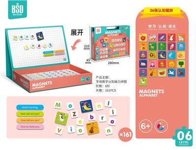 LEVEL 161P-6 OF ALPHANUMERIC COGNITIVE MAGNETIC PUZZLE (26 COGNITIVE CARDS PRESENTED) - OBL884490