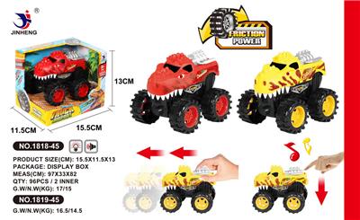 TYRANNOSAURUS INERTIA CAR WITH IC LIGHT PACK LR44 BATTERY - OBL884822