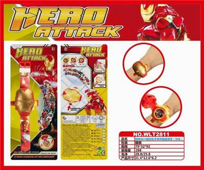 IRON MAN 24 PICTURE PROJECTION WATCH WITH FLAP MASK - OBL885011