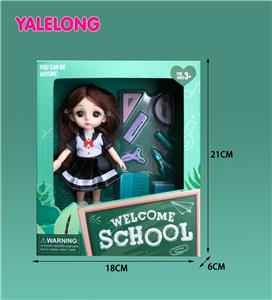 6-INCH 13 JOINT 3D EYE FASHION HIGH SCHOOL DOLL - OBL885341