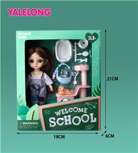 6-INCH 13 JOINT 3D EYE FASHION HIGH SCHOOL DOLL - OBL885344