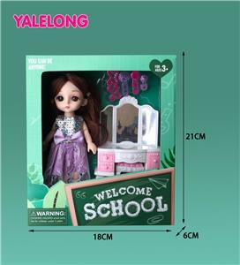 6-INCH 13 JOINT 3D EYE FASHION HIGH SCHOOL DOLL - OBL885347