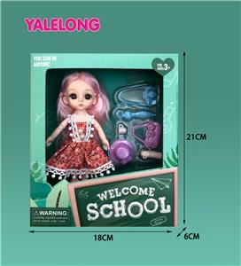 6-INCH 13 JOINT 3D EYE FASHION HIGH SCHOOL DOLL - OBL885349