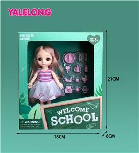 6-INCH 13 JOINT 3D EYE FASHION HIGH SCHOOL DOLL - OBL885352