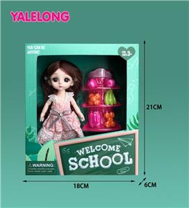 6-INCH 13 JOINT 3D EYE FASHION HIGH SCHOOL DOLL - OBL885354