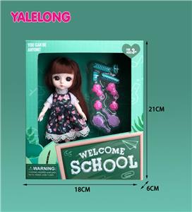 6-INCH 13 JOINT 3D EYE FASHION HIGH SCHOOL DOLL - OBL885355