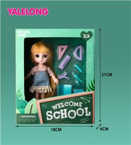 6-INCH 13 JOINT 3D EYE FASHION HIGH SCHOOL DOLL - OBL885359