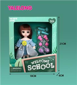 6-INCH 13 JOINT 3D EYE FASHION HIGH SCHOOL DOLL - OBL885362