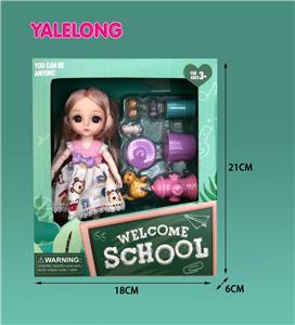 6-INCH 13 JOINT 3D EYE FASHION HIGH SCHOOL DOLL - OBL885376