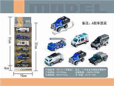 1: 64 SLIDING ALLOY POLICE MEDICAL VEHICLE - OBL885715