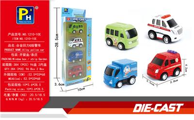 FOUR TYPES OF ALLOY FORCE Q POLICE CARS (4PCS) - OBL885782