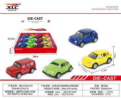FOUR ALLOY RETURN SUV RACING CARS (12PCS) - OBL885798
