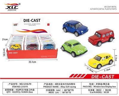 FOUR ALLOY RETURN SUV RACING CARS (24PCS) - OBL885821