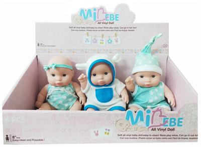 8寸娃娃搪胶6只装(三款混装 常规每款各两只） - OBL886284