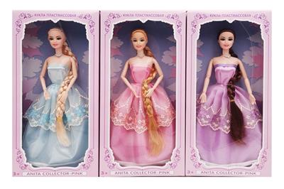 11.5 9-JOINT LONG HAIR DOLL 1 STYLE, 3 COLORS - OBL886448