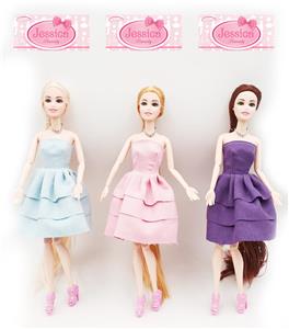 11.5 11 JOINT LONG HAIR DOLL 1 STYLE, 3 COLORS - OBL886466