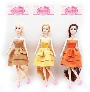 11.5 11 JOINT LONG HAIR DOLL 1 STYLE, 3 COLORS - OBL886467