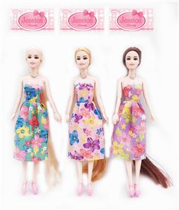 11.5 11 JOINT LONG HAIR DOLL 1 STYLE, 3 COLORS - OBL886473