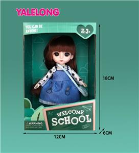 6-INCH 13 JOINT 3D EYE FASHION HIGH SCHOOL DOLL - OBL886537