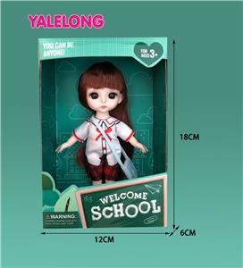 6-INCH 13 JOINT 3D EYE FASHION HIGH SCHOOL DOLL - OBL886541