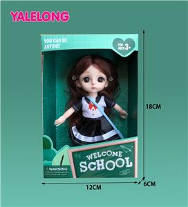 6-INCH 13 JOINT 3D EYE FASHION HIGH SCHOOL DOLL - OBL886543