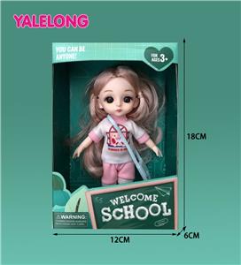 6-INCH 13 JOINT 3D EYE FASHION HIGH SCHOOL DOLL - OBL886547
