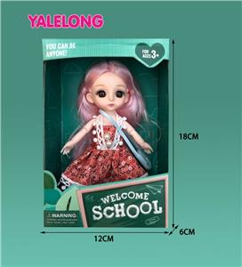 6-INCH 13 JOINT 3D EYE FASHION HIGH SCHOOL DOLL - OBL886550