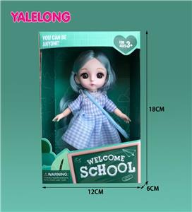 6-INCH 13 JOINT 3D EYE FASHION HIGH SCHOOL DOLL - OBL886553
