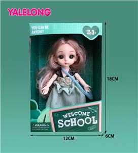 6-INCH 13 JOINT 3D EYE FASHION HIGH SCHOOL DOLL - OBL886554