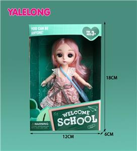6-INCH 13 JOINT 3D EYE FASHION HIGH SCHOOL DOLL - OBL886555