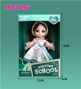 6-INCH 13 JOINT 3D EYE FASHION HIGH SCHOOL DOLL - OBL886560